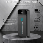 SolutionMarket® Powerbank 20.000 mAh – 22.5W Snellader USB-A/USB-C - Digitale LED display - -Universele Powerbanks Geschikt voor iOS/Android - Zwart